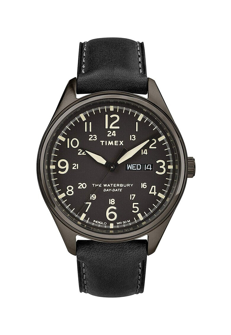 Timex Часовник с кожена каишка - Pepit.bg