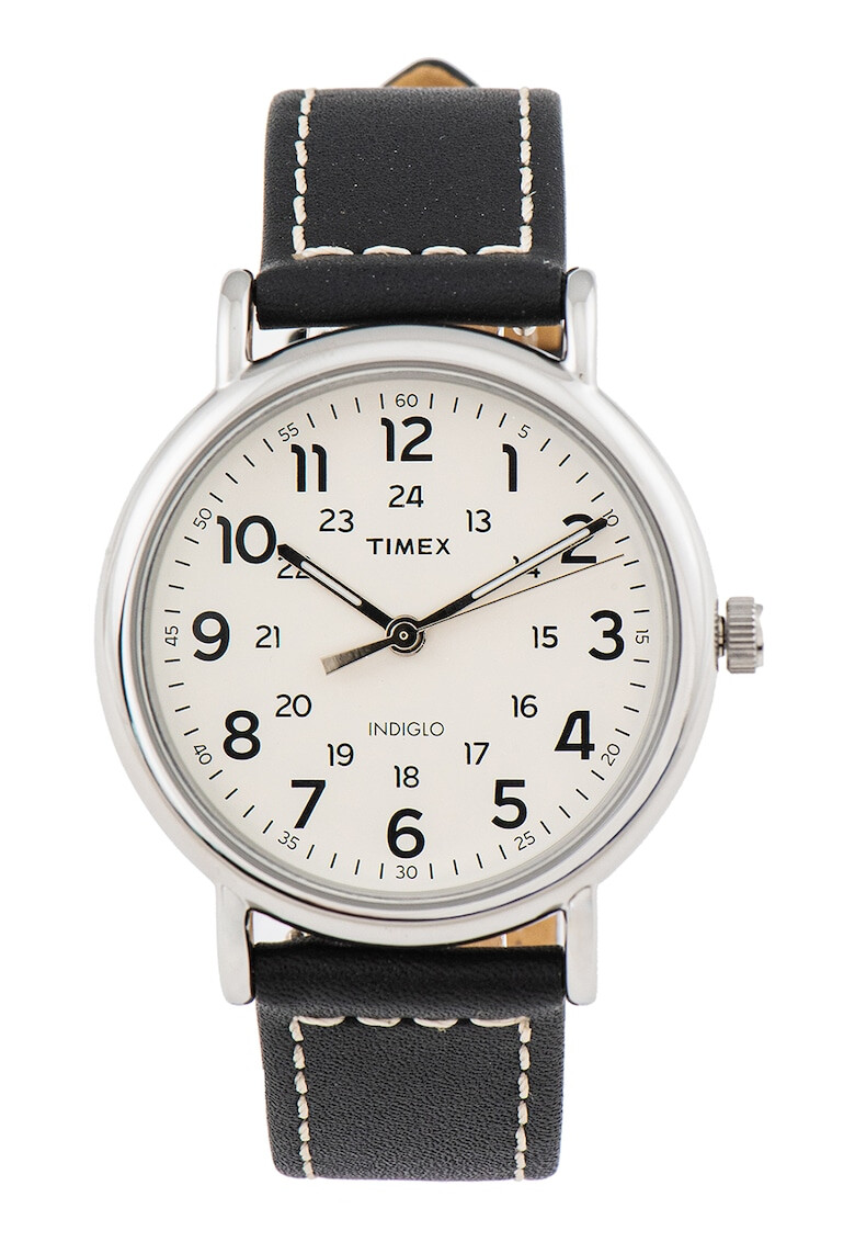 Timex Часовник Weekender с кожена каишка - Pepit.bg