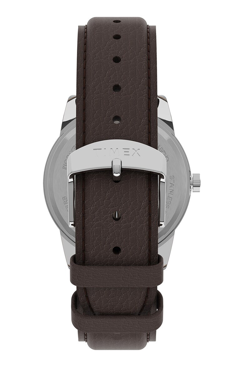 Timex Овален часовник Easy Reader с кожена каишка - 38 мм - Pepit.bg