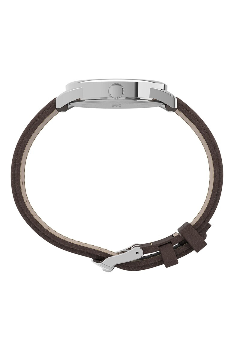 Timex Овален часовник Easy Reader с кожена каишка - 38 мм - Pepit.bg