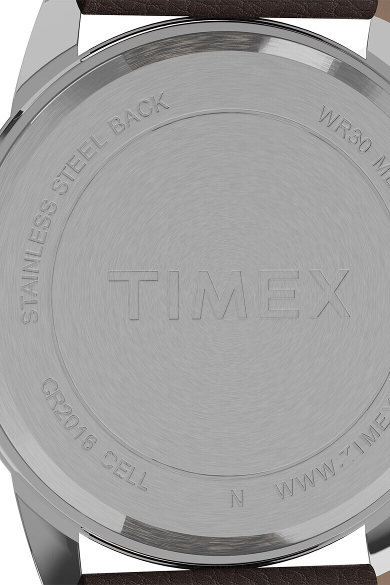 Timex Овален часовник Easy Reader с кожена каишка - 38 мм - Pepit.bg