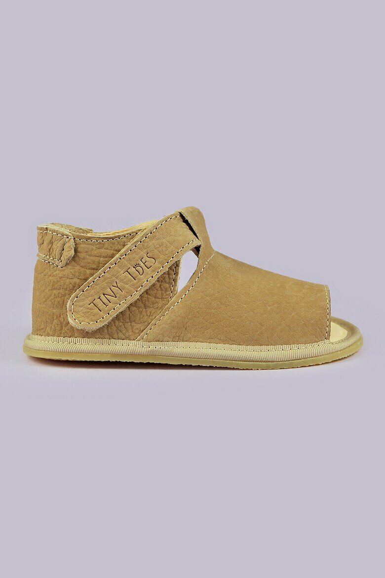 TINY TOES Кожени сандали с релефно лого - Pepit.bg