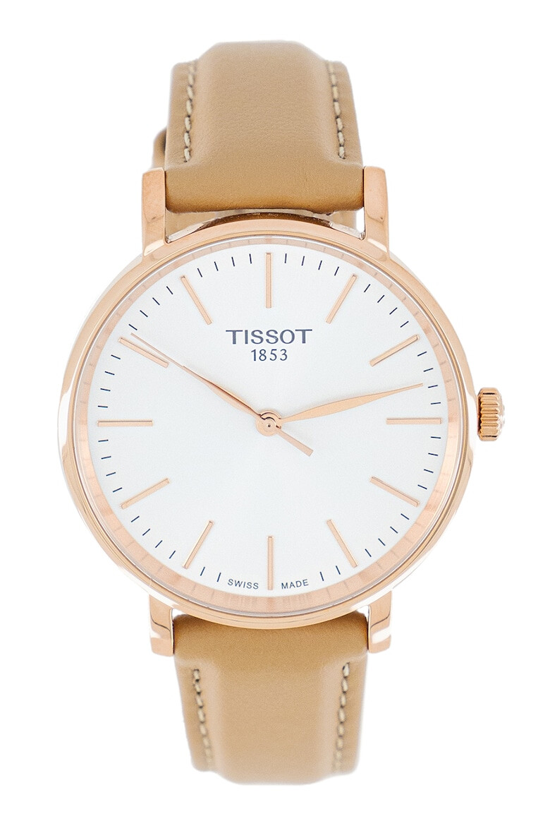 Tissot Часовник Everytime Desire с кожена каишка - Pepit.bg