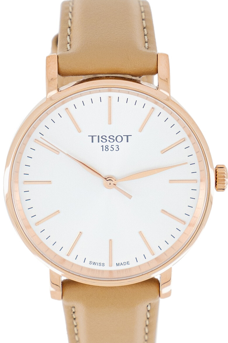 Tissot Часовник Everytime Desire с кожена каишка - Pepit.bg