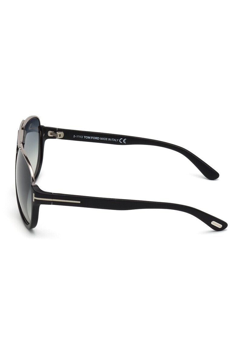 Tom Ford Слънчеви очила Aviator с градиента - Черен/Сребрист - Pepit.bg