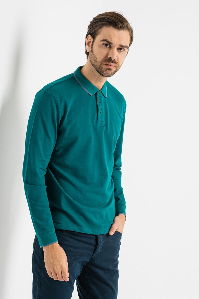 Tom Tailor Блуза от пике с яка - Pepit.bg