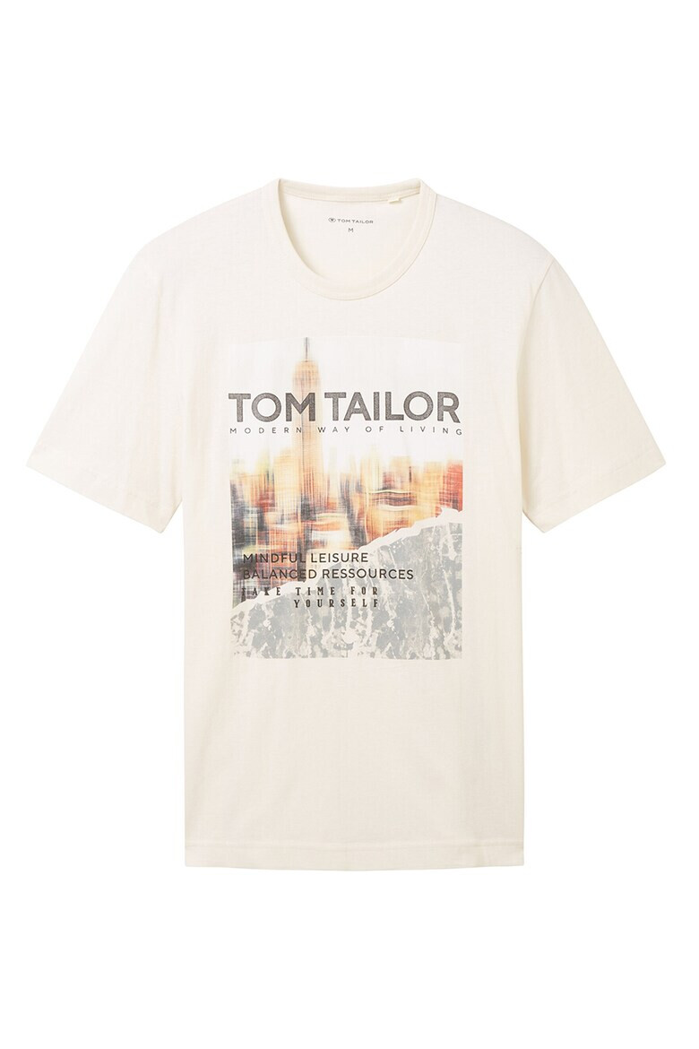 Tom Tailor Десенирана тениска с овално деколте - Pepit.bg
