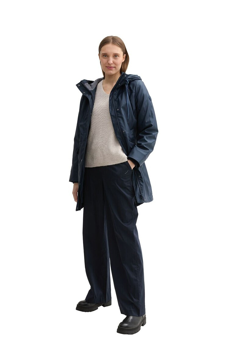 Tom Tailor Дълъг шлифер Thigh - Тъмносин - Pepit.bg