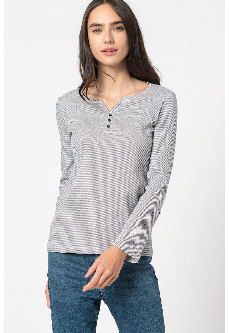 Tom Tailor Релефна блуза Henley - Pepit.bg