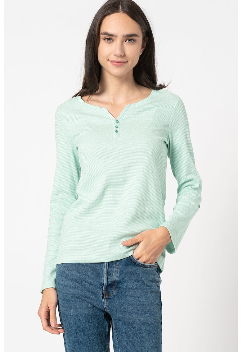 Tom Tailor Релефна блуза Henley - Pepit.bg