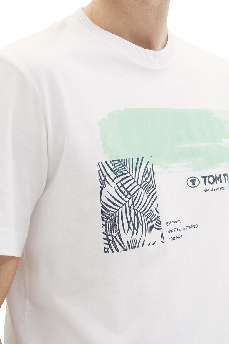 Tom Tailor Тениска с овално деколте и лого - Pepit.bg