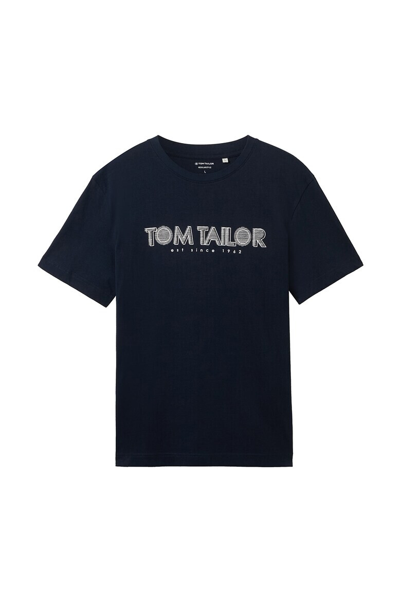 Tom Tailor Тениска с овално деколте и лого - Pepit.bg
