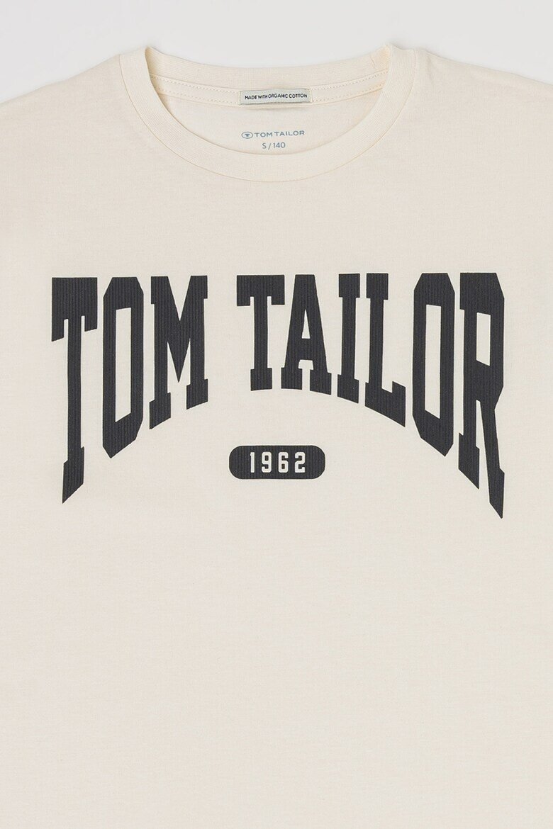 Tom Tailor Тениска с овално деколте и лого - Pepit.bg