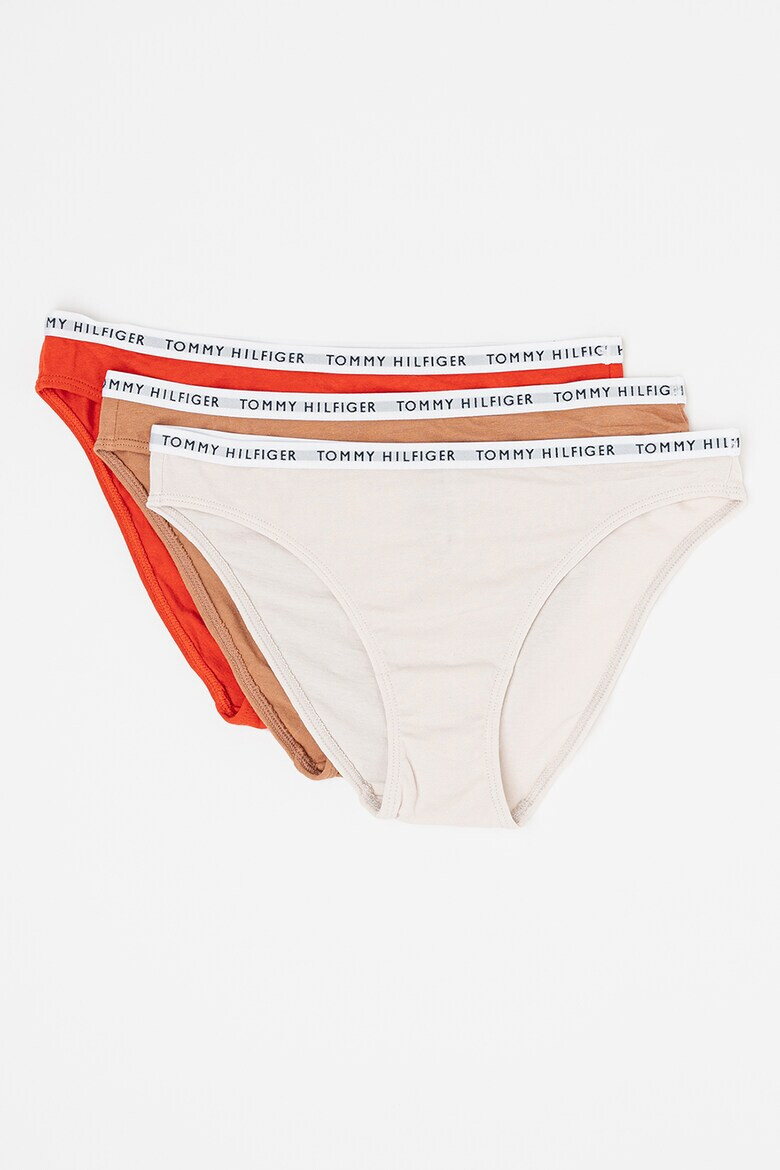 Tommy Hilfiger Бикини с памук с лого - 3 чифта - Pepit.bg