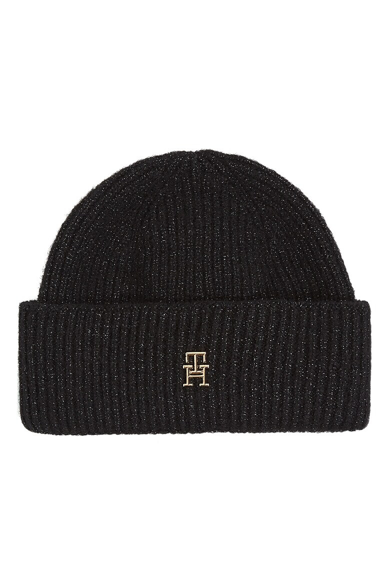 Tommy Hilfiger Бляскава шапка с монограм - Pepit.bg