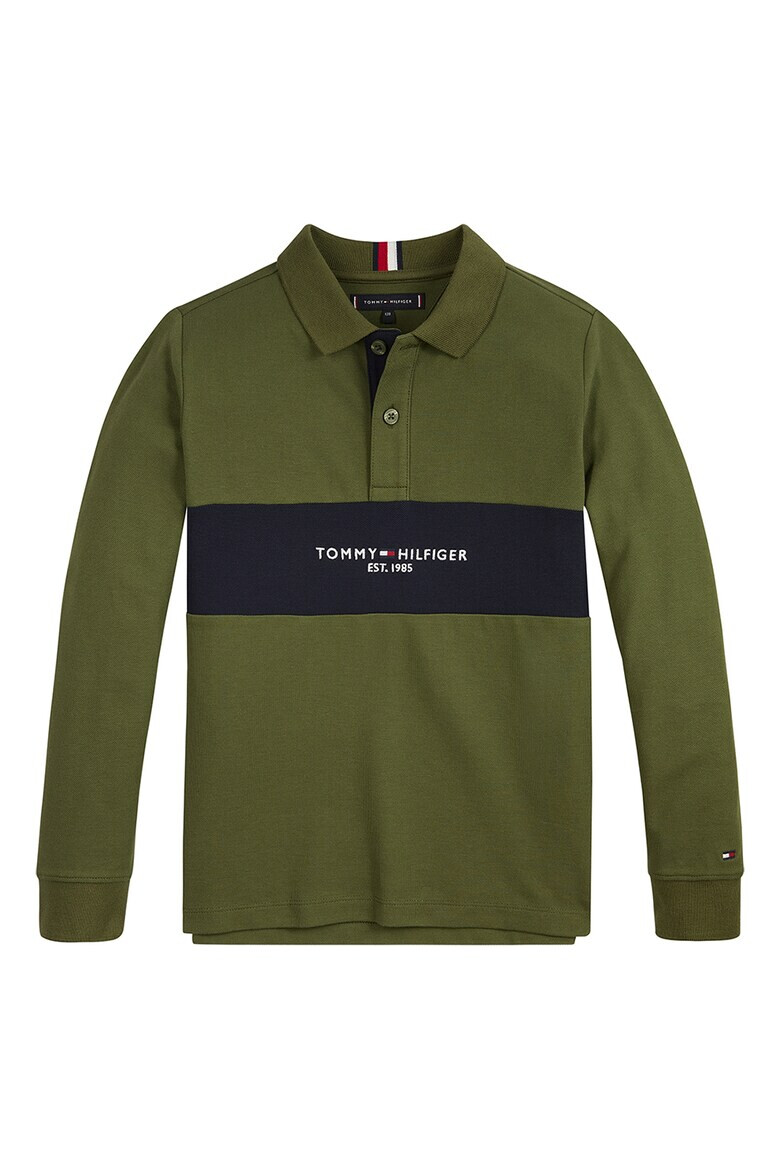 Tommy Hilfiger Блуза с органичен памук с яка - Pepit.bg