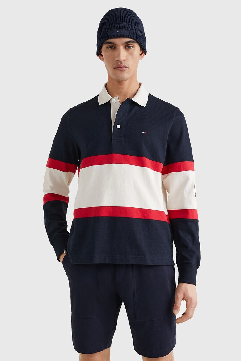 Tommy Hilfiger Блуза с яка и цветен блок - Pepit.bg