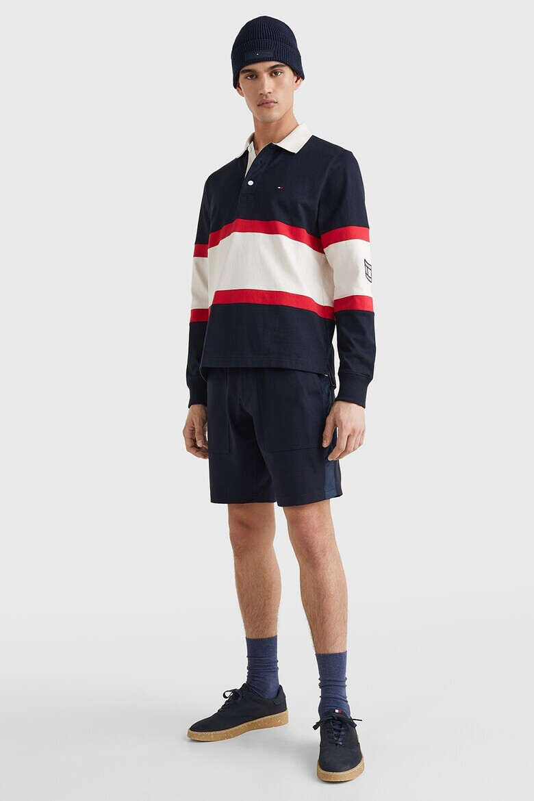 Tommy Hilfiger Блуза с яка и цветен блок - Pepit.bg