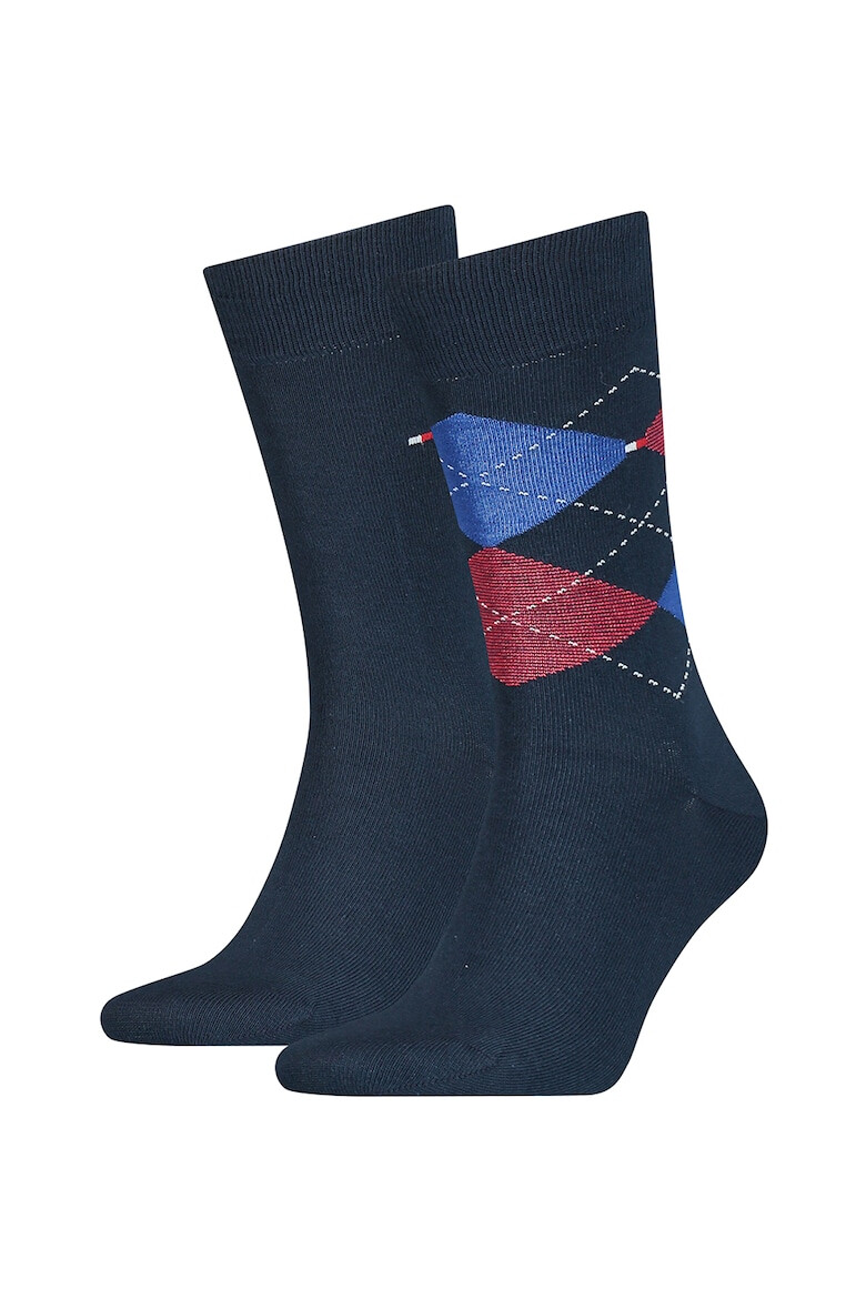 Tommy Hilfiger Чорапи с разнороден десен - 2 чифта - Pepit.bg
