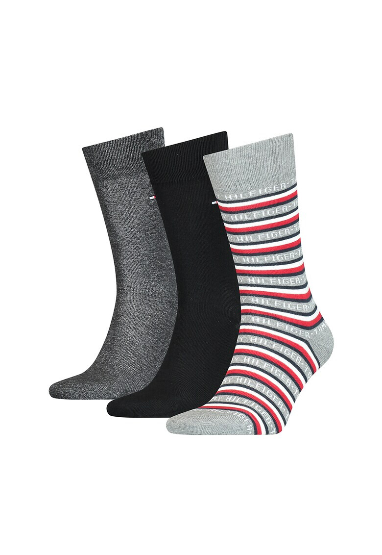 Tommy Hilfiger Чорапи с разнородна шарка - 3 чифта - Pepit.bg