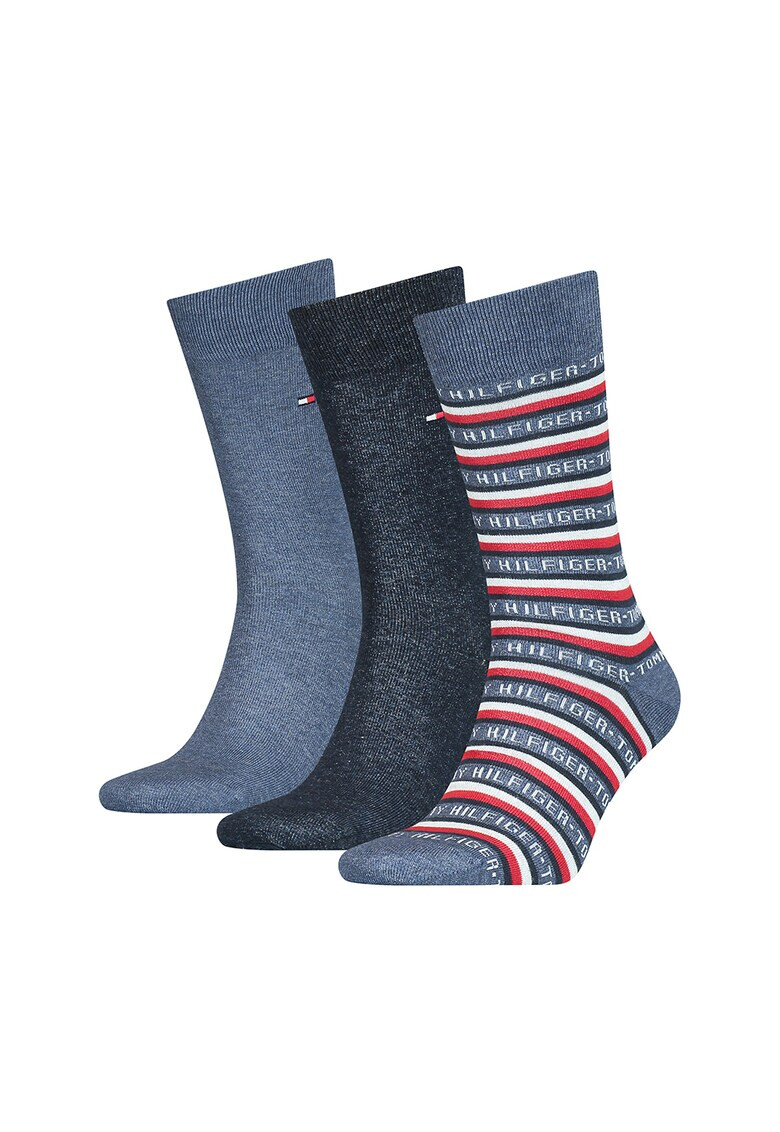 Tommy Hilfiger Чорапи с разнородна шарка - 3 чифта - Pepit.bg