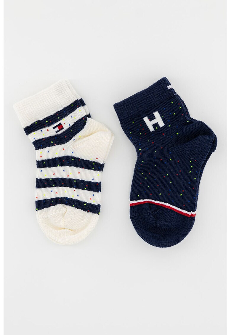 Tommy Hilfiger Десенирани чорапи с памук - 2 чифта - Pepit.bg