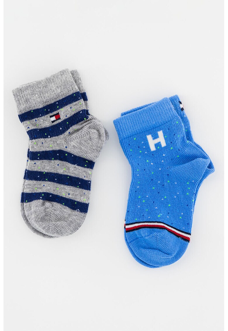 Tommy Hilfiger Десенирани чорапи с памук - 2 чифта - Pepit.bg