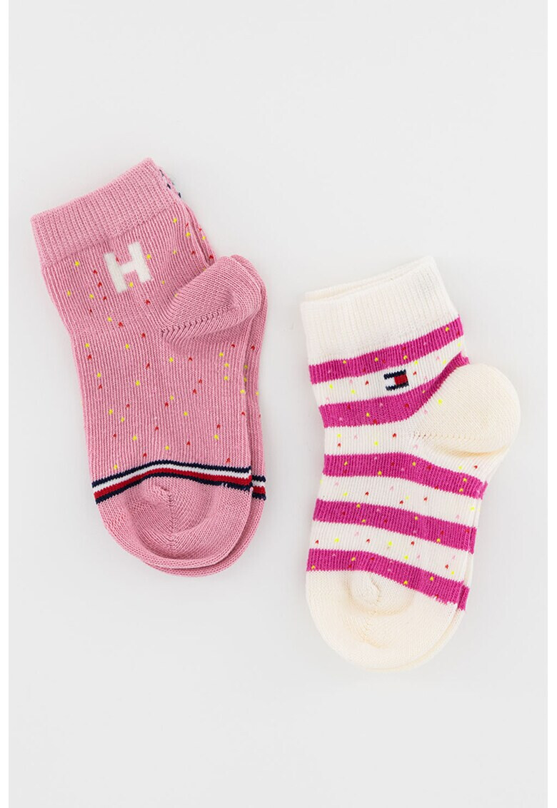 Tommy Hilfiger Десенирани чорапи с памук - 2 чифта - Pepit.bg