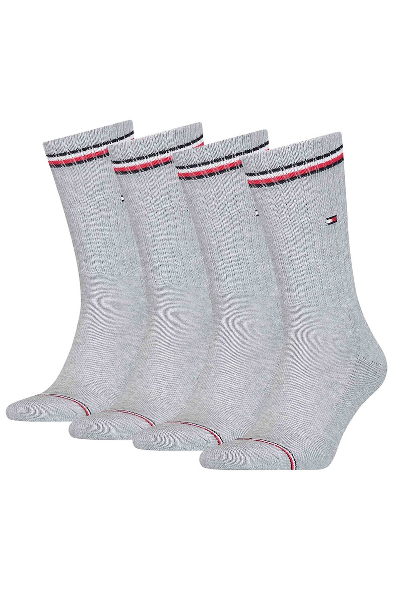 Tommy Hilfiger Дълги чорапи 14175 с лого - 4 чифта - Pepit.bg