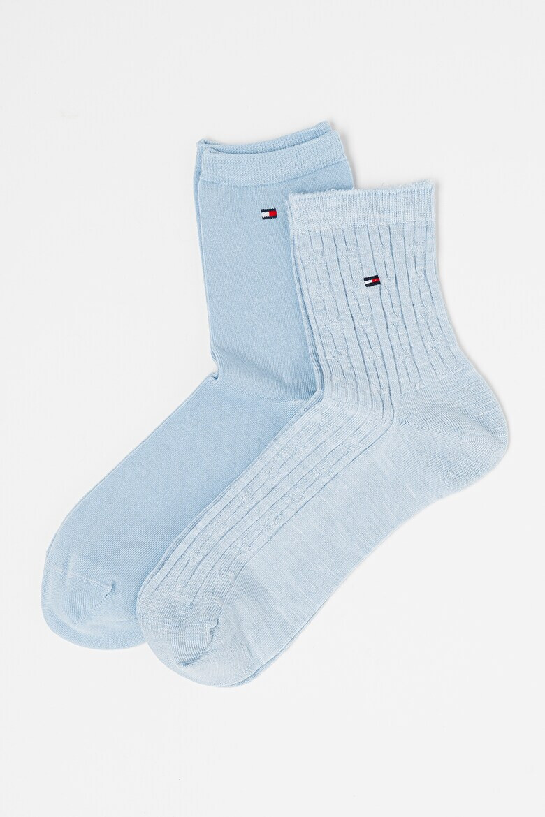 Tommy Hilfiger Дълги чорапи с плетка осморка - 2 чифта - Pepit.bg