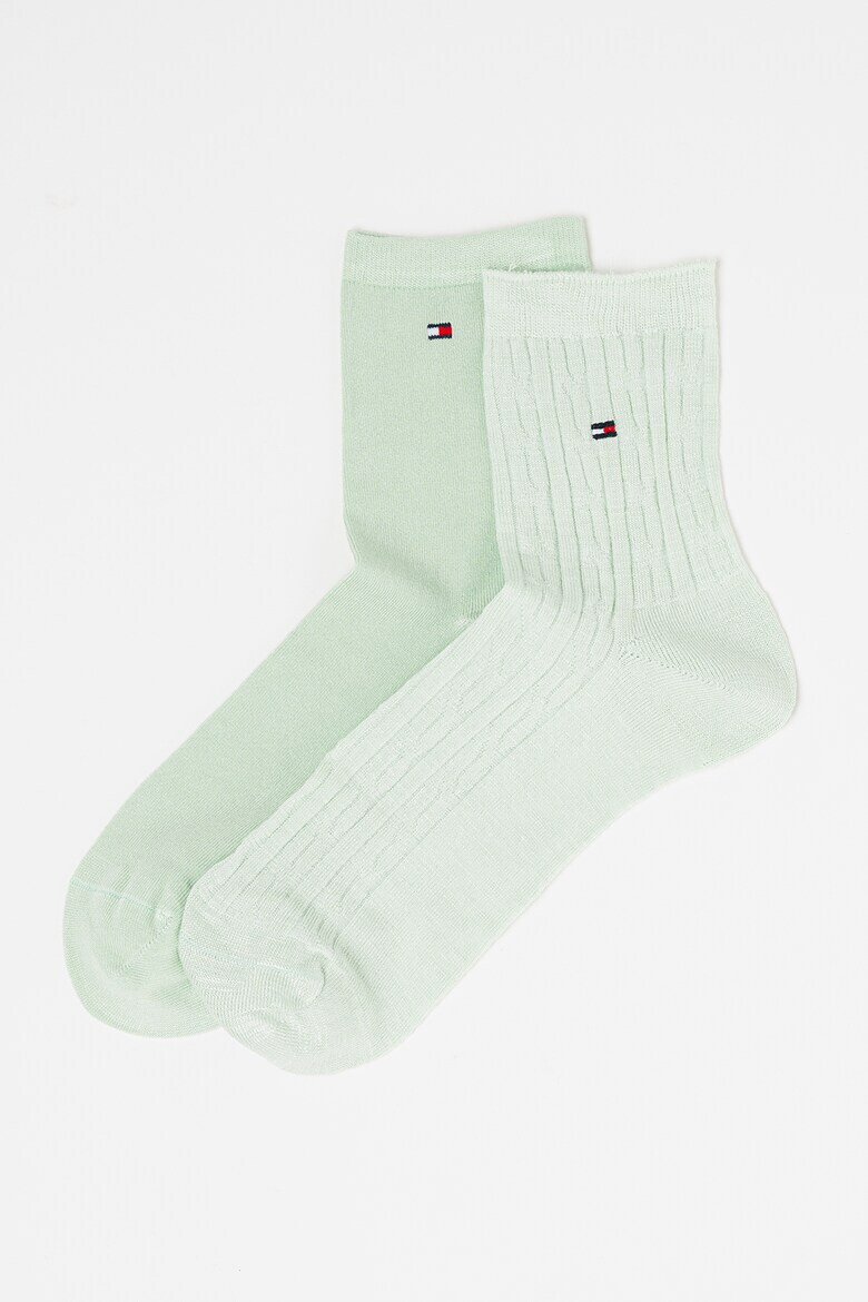 Tommy Hilfiger Дълги чорапи с плетка осморка - 2 чифта - Pepit.bg