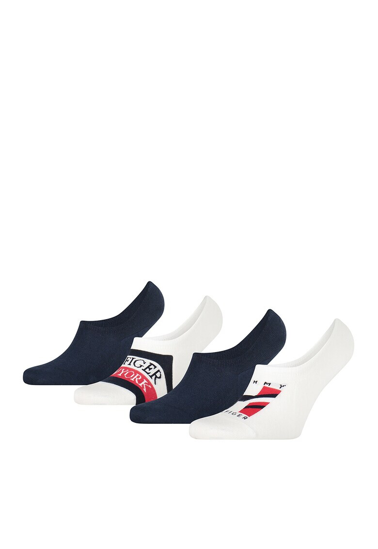 Tommy Hilfiger Изрязани чорапи с разнороден десен - 4 чифта - Pepit.bg