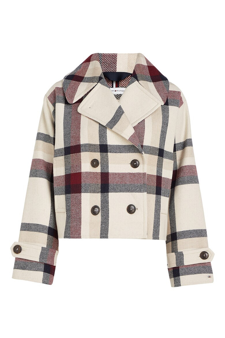 Tommy Hilfiger Карирано яке с вълна - Pepit.bg