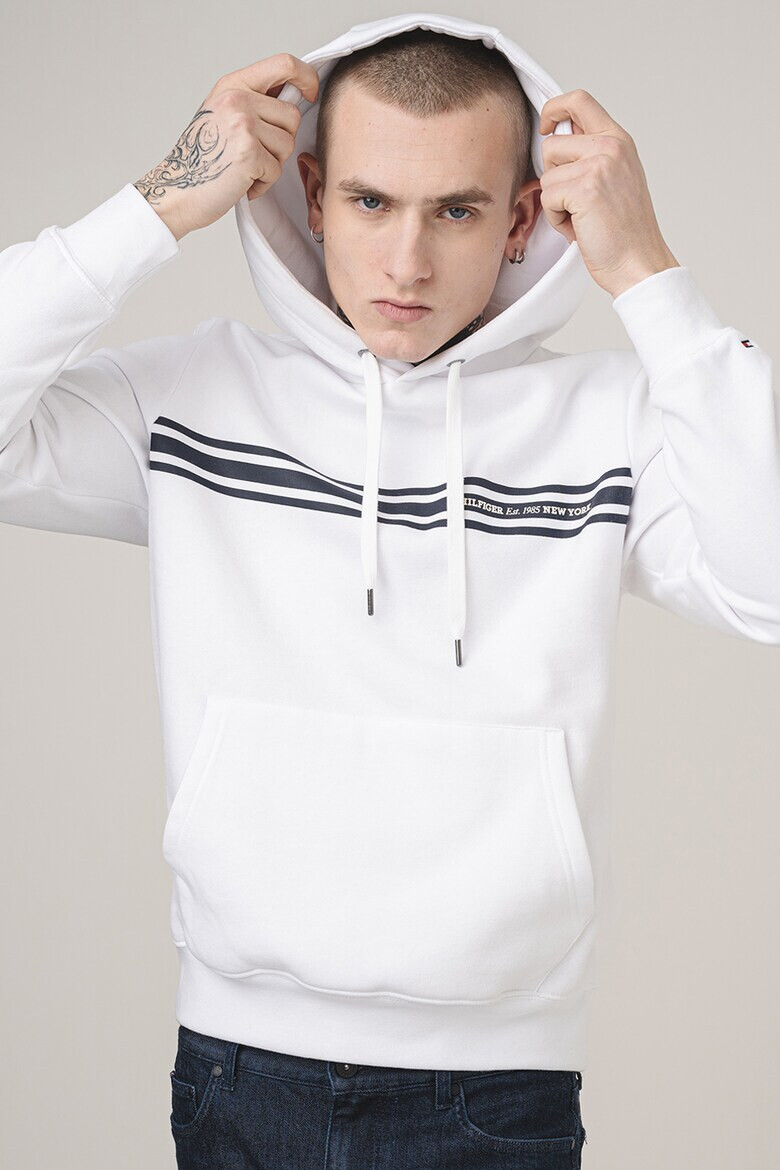Tommy Hilfiger Худи с памук - Бял - Pepit.bg