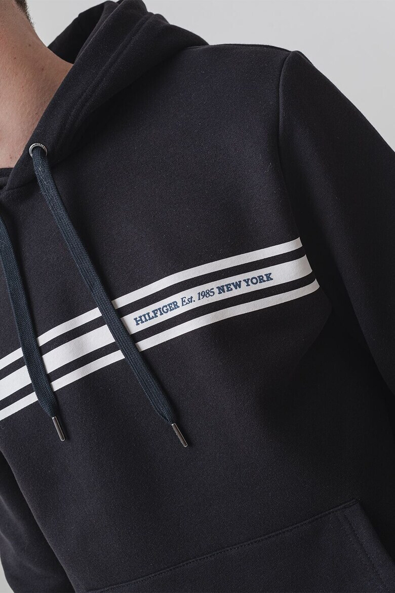 Tommy Hilfiger Худи с памук - Черен/Мръснобял - Pepit.bg