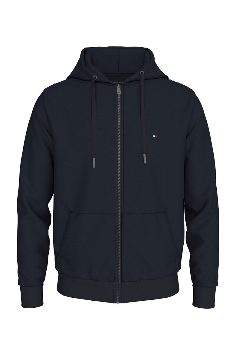 Tommy Hilfiger Худи с цип и лого - Ултрамарин синьо - Pepit.bg