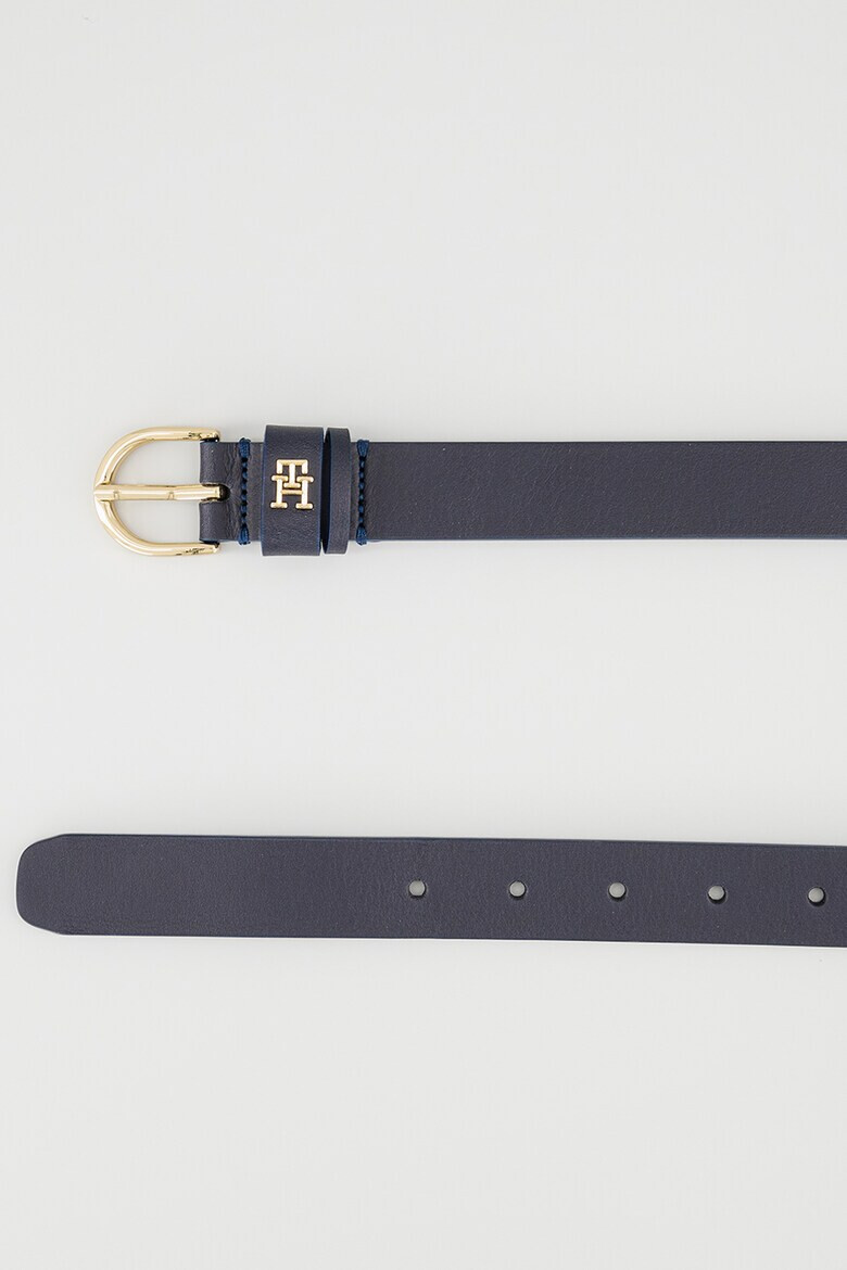 Tommy Hilfiger Кожен колан Essential с лого - Тъмносин - Pepit.bg