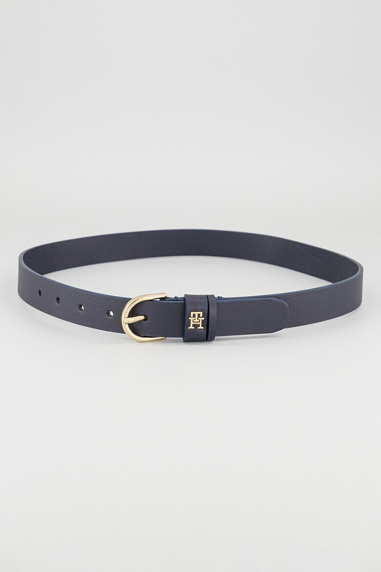 Tommy Hilfiger Кожен колан Essential с лого - Тъмносин - Pepit.bg