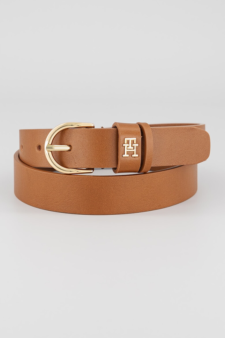 Tommy Hilfiger Кожен колан Essential с лого - Карамел - Pepit.bg