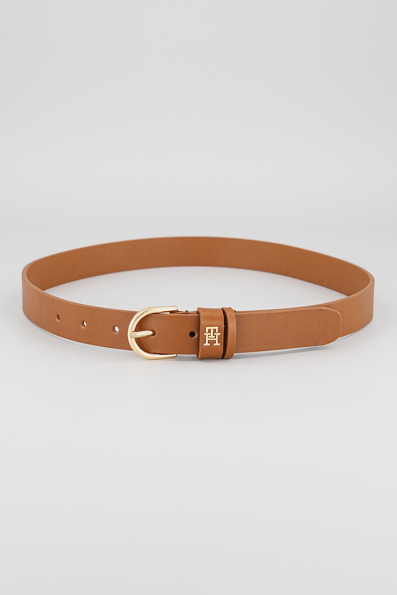 Tommy Hilfiger Кожен колан Essential с лого - Карамел - Pepit.bg