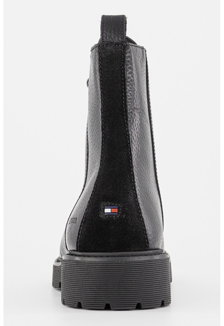 Tommy Hilfiger Кожени боти с релеф - Pepit.bg