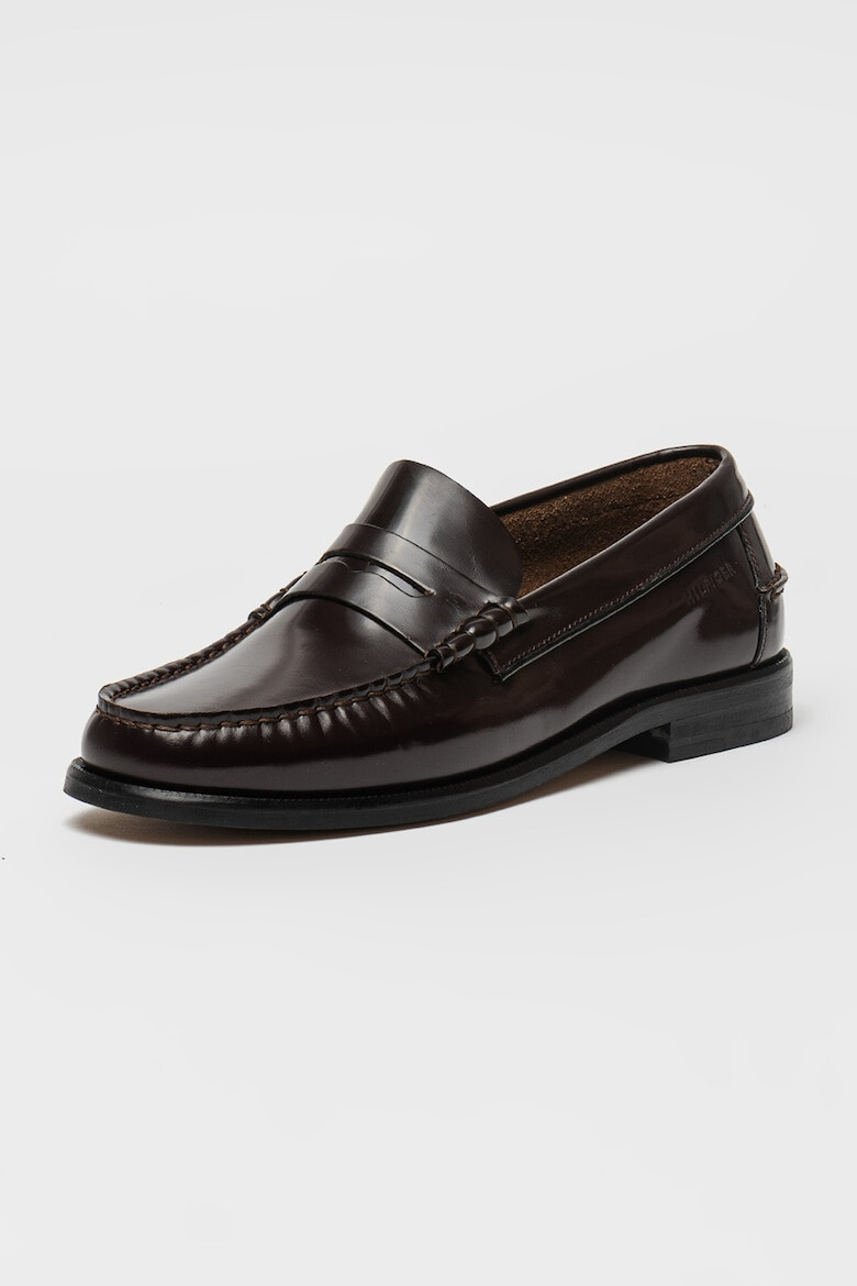Tommy Hilfiger Кожени мокасини - Тъмнокафяв - Pepit.bg