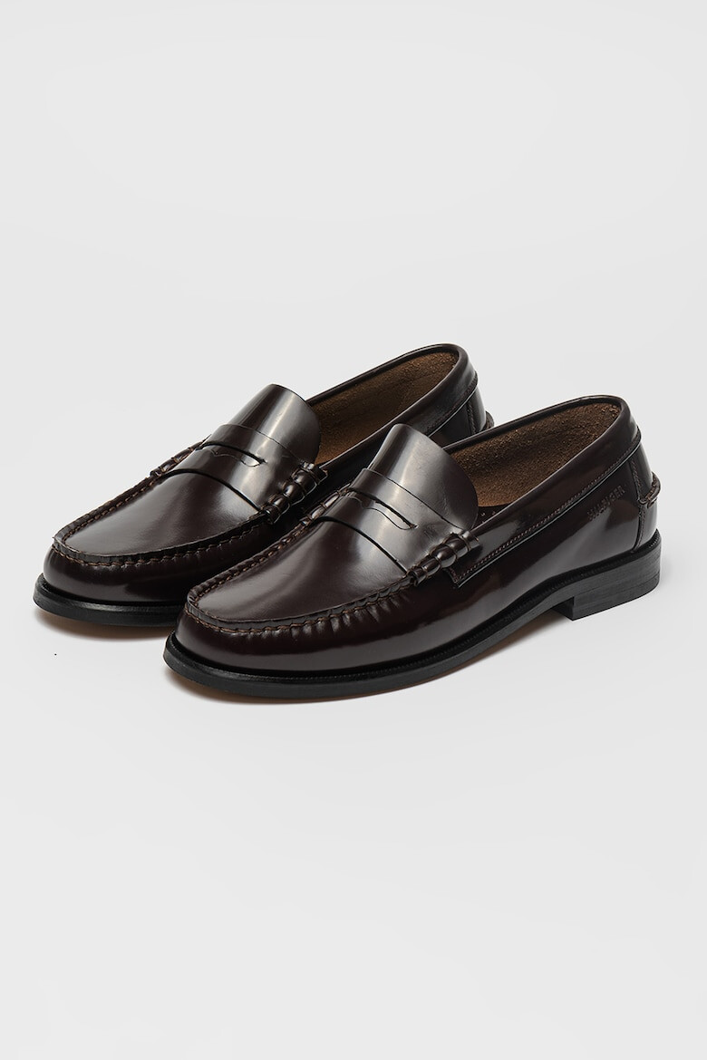 Tommy Hilfiger Кожени мокасини - Тъмнокафяв - Pepit.bg