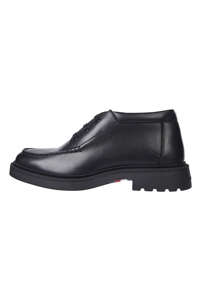 Tommy Hilfiger Кожени обувки с връзки - Черен - Pepit.bg