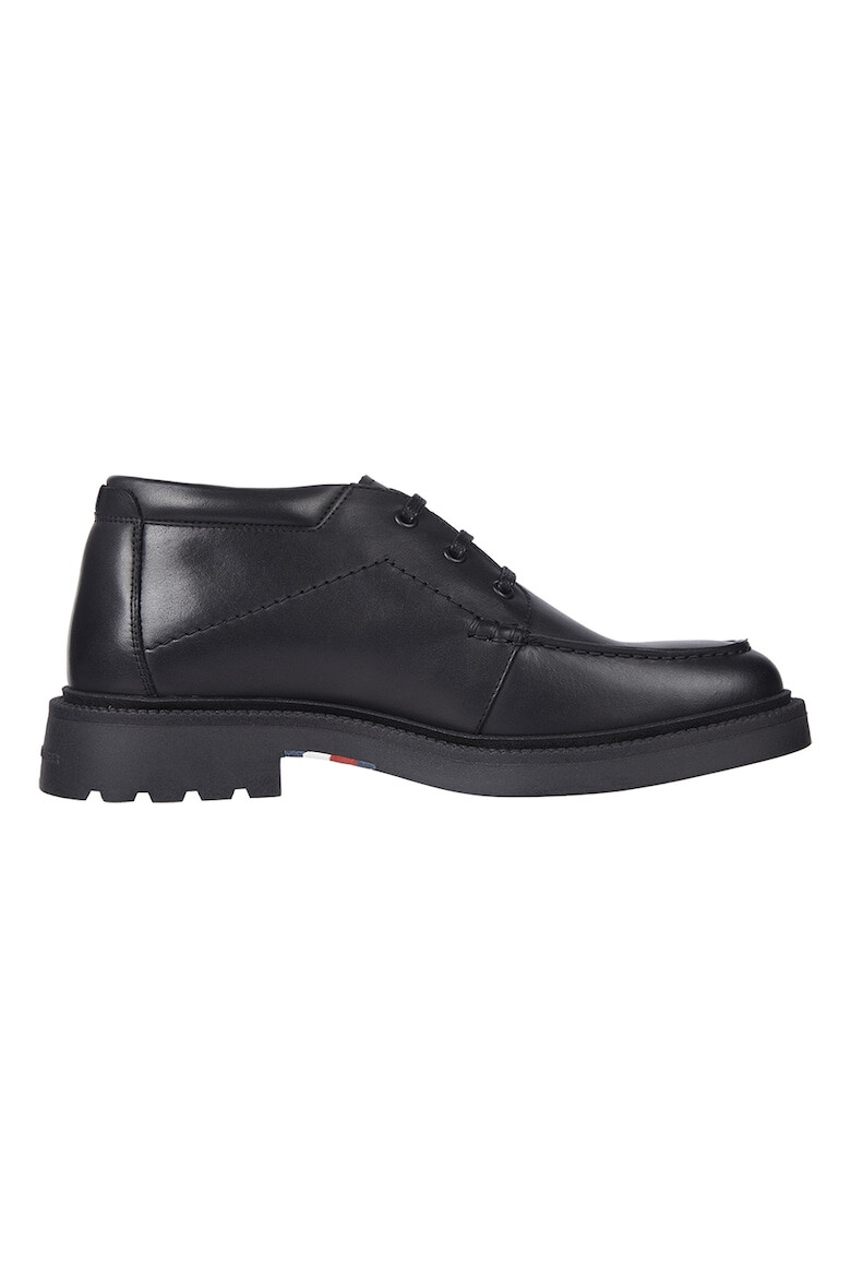 Tommy Hilfiger Кожени обувки с връзки - Черен - Pepit.bg