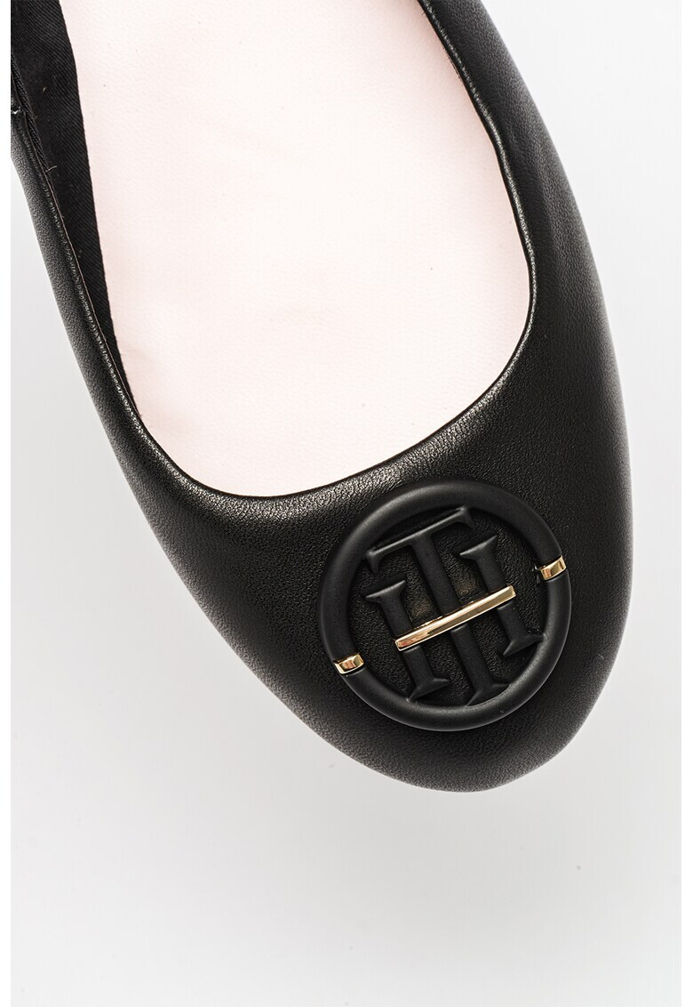 Tommy Hilfiger Кожени пантофки Hardware с лого - Pepit.bg
