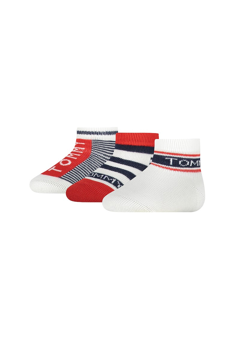 Tommy Hilfiger Къси чорапи с лого 3 чифта - Pepit.bg