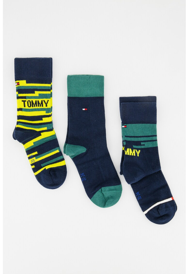 Tommy Hilfiger Къси чорапи с шарки - 3 чифта - Pepit.bg