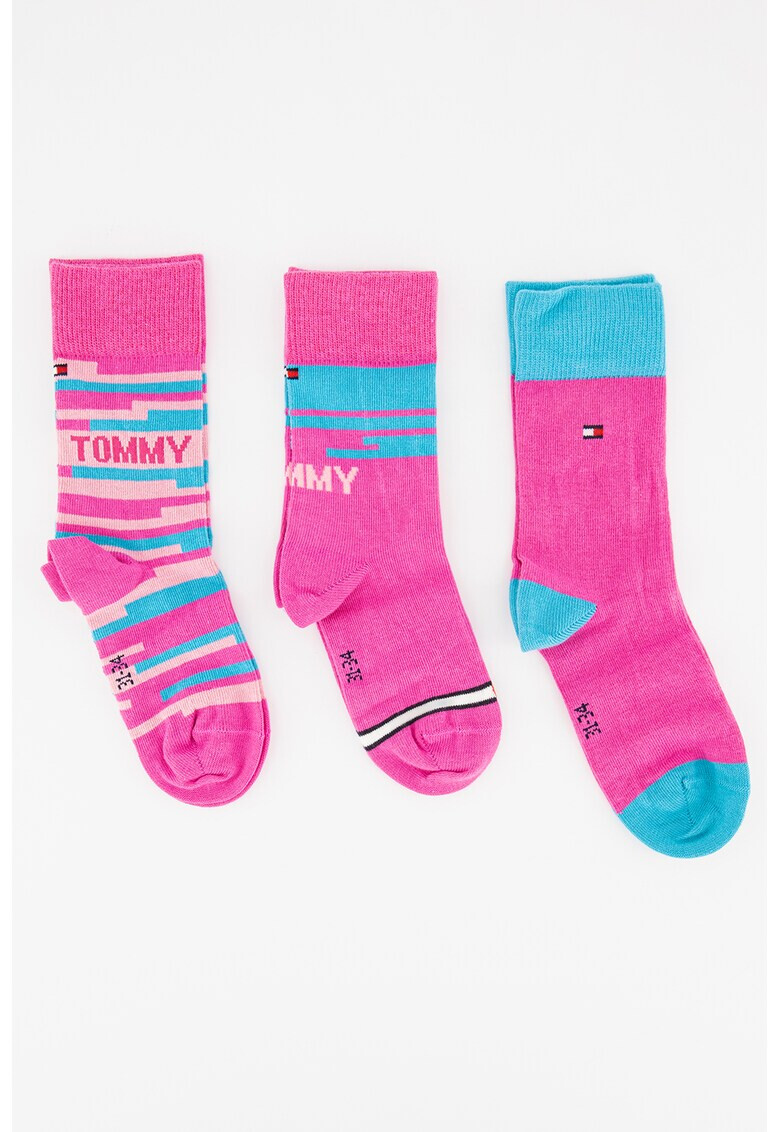 Tommy Hilfiger Къси чорапи с шарки - 3 чифта - Pepit.bg