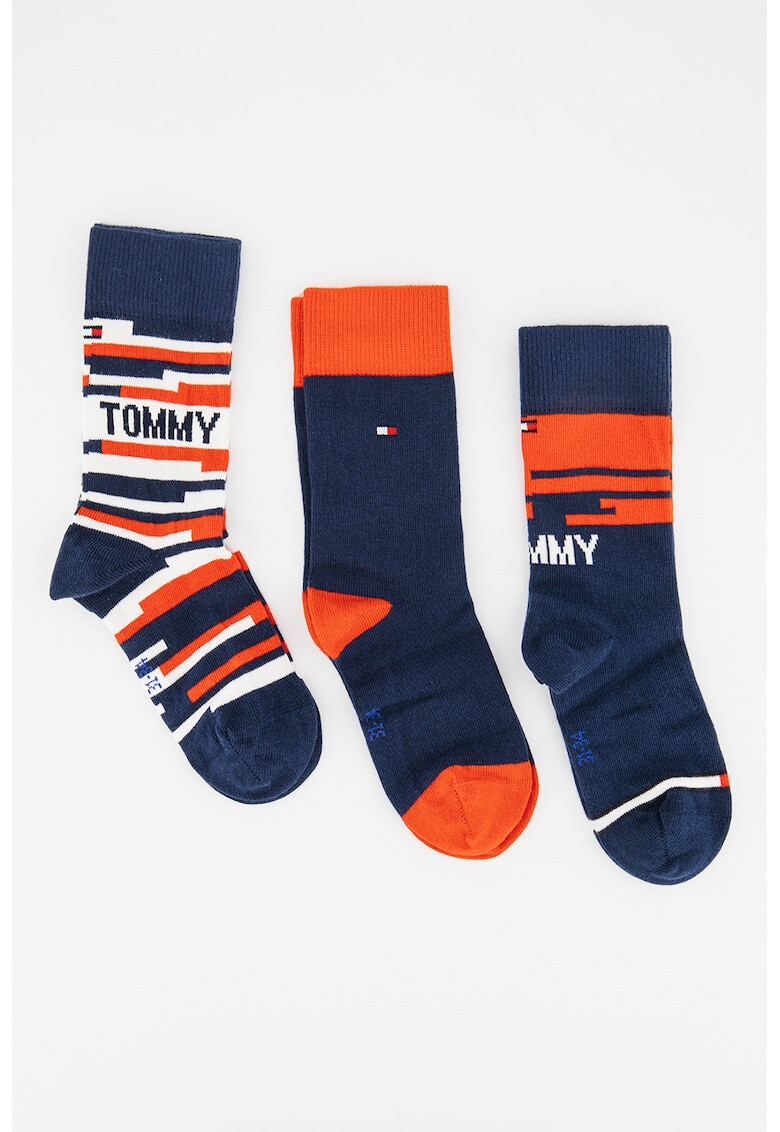 Tommy Hilfiger Къси чорапи с шарки - 3 чифта - Pepit.bg